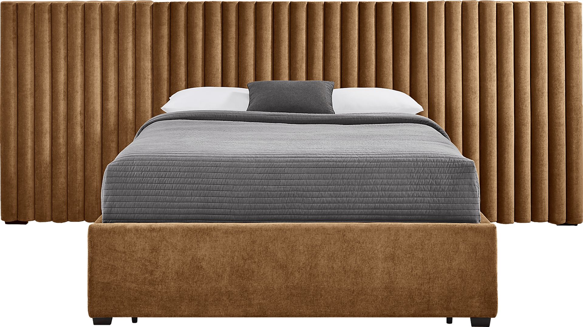 Belvedere Cognac 4 Pc Queen Upholstered Storage Wall Bed - Image 1