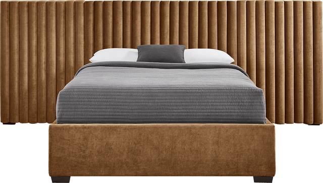 Belvedere Cognac 4 Pc Queen Upholstered Wall Bed - Thumbnail - Image 1