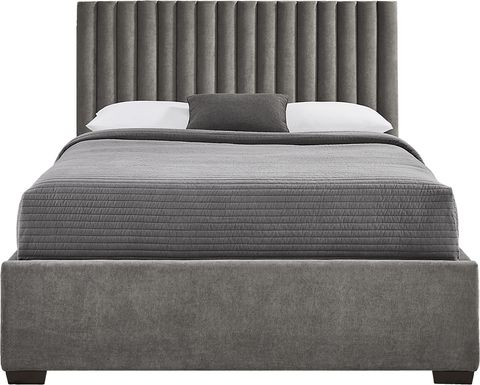 Belvedere Smoke 3 Pc Queen Upholstered Bed