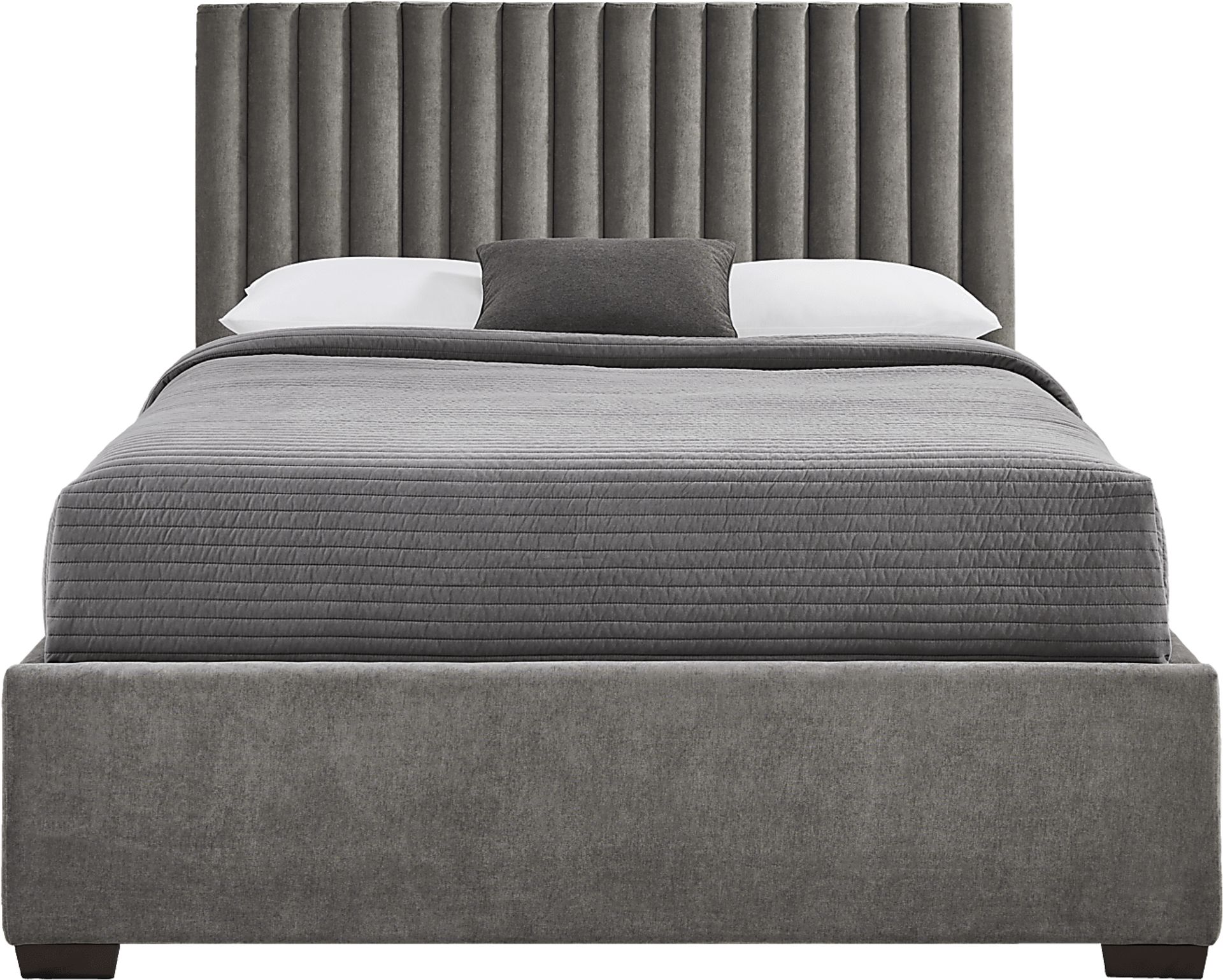 Belvedere Smoke 3 Pc Queen Upholstered Bed - Image 1