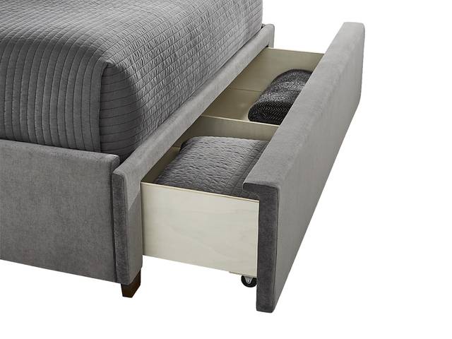 Belvedere Smoke 3 Pc Queen Upholstered Storage Bed - Thumbnail - Image 2
