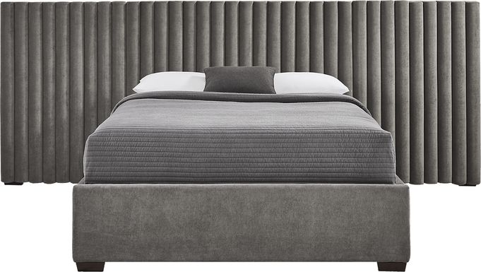 Belvedere Smoke 4 Pc King Upholstered Wall Bed