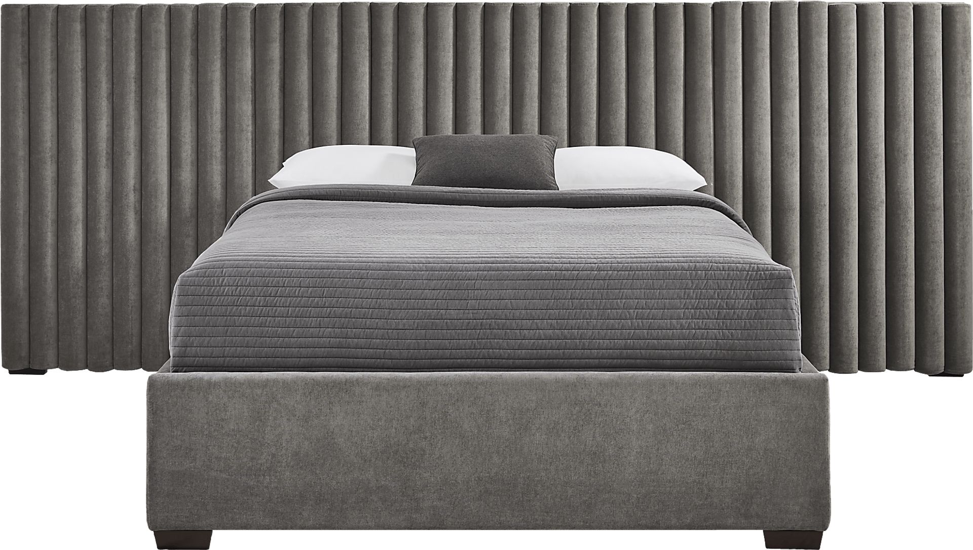 Belvedere Smoke 4 Pc King Upholstered Wall Bed - Image 1