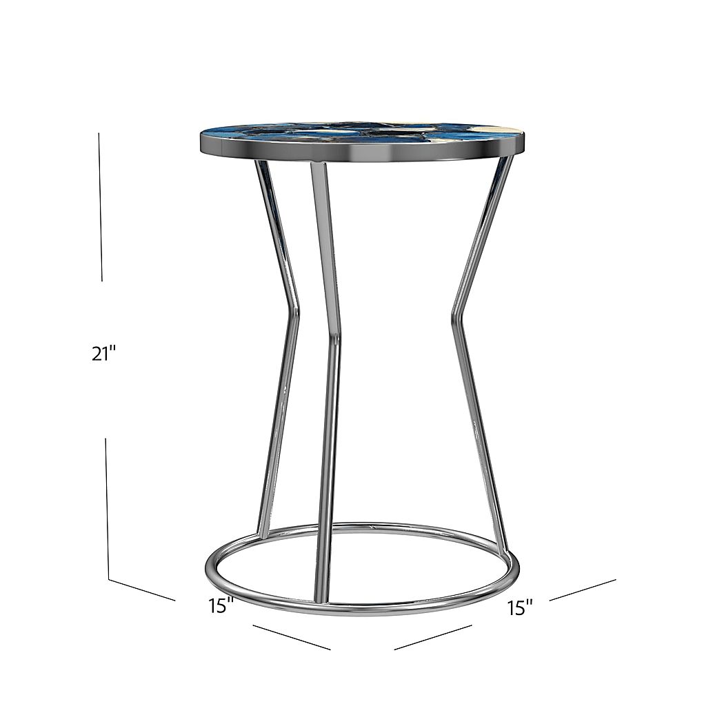 Belvidere Silver Accent Table - Thumbnail 2