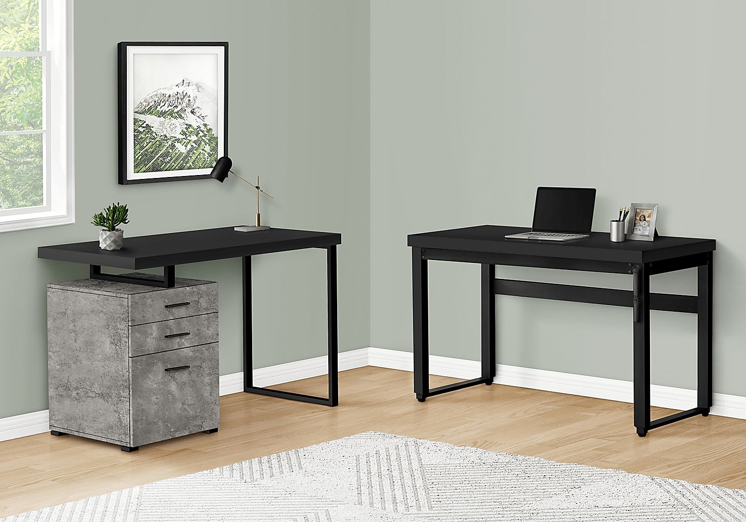 Benbow Black Desk - Thumbnail 5