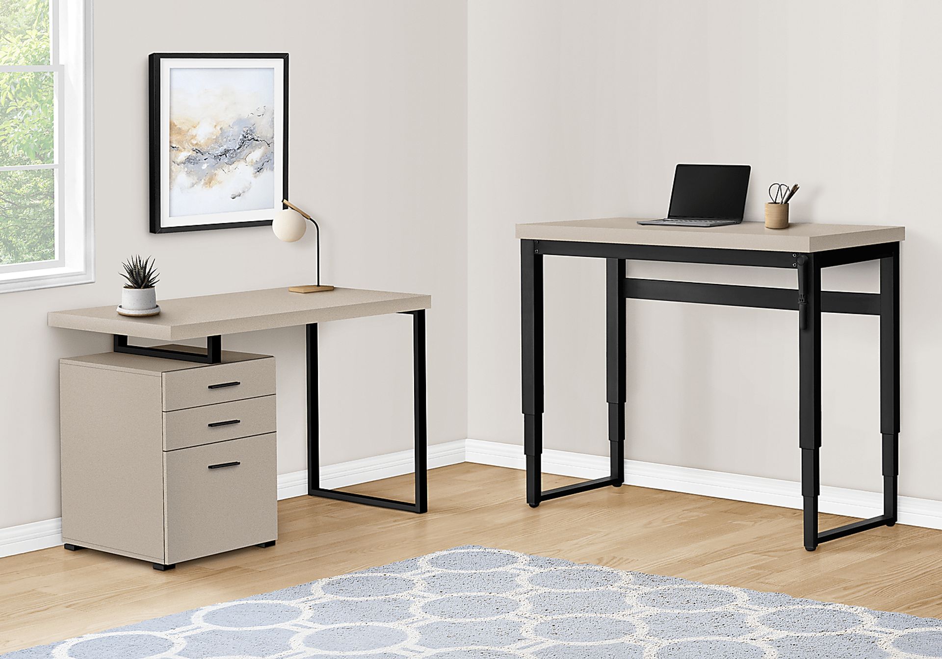Benbow Taupe Desk - Image 13