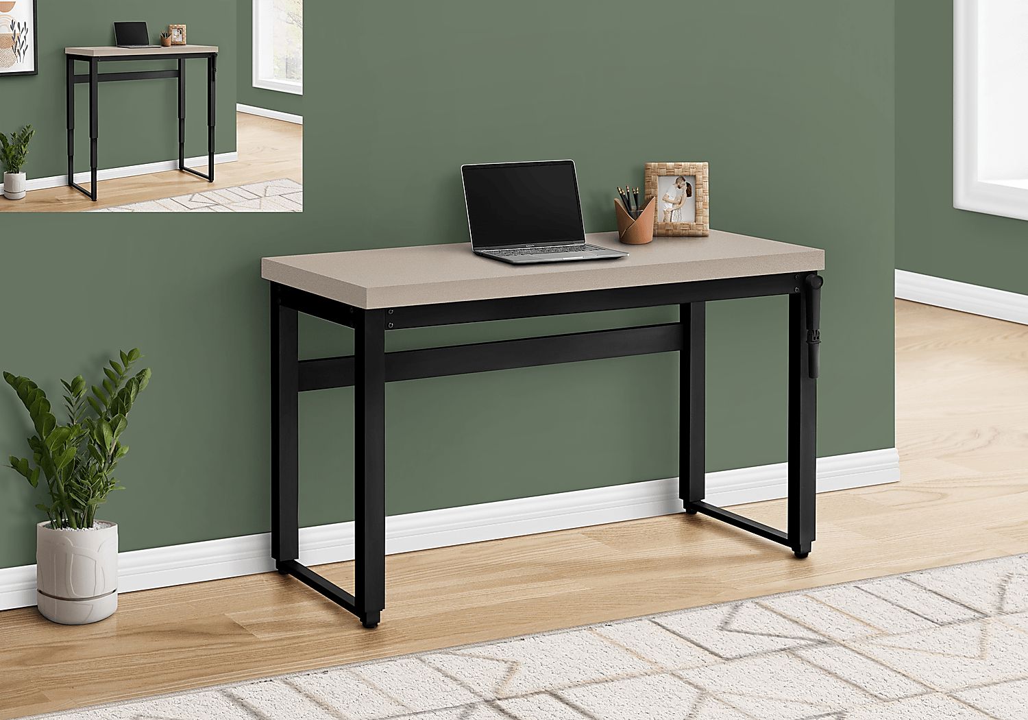 Benbow Taupe Desk - Thumbnail 2