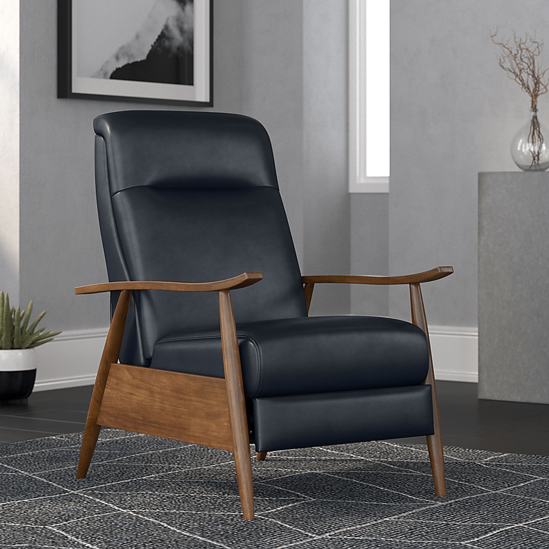 Benbro Blue Push Back Recliner - Image 11