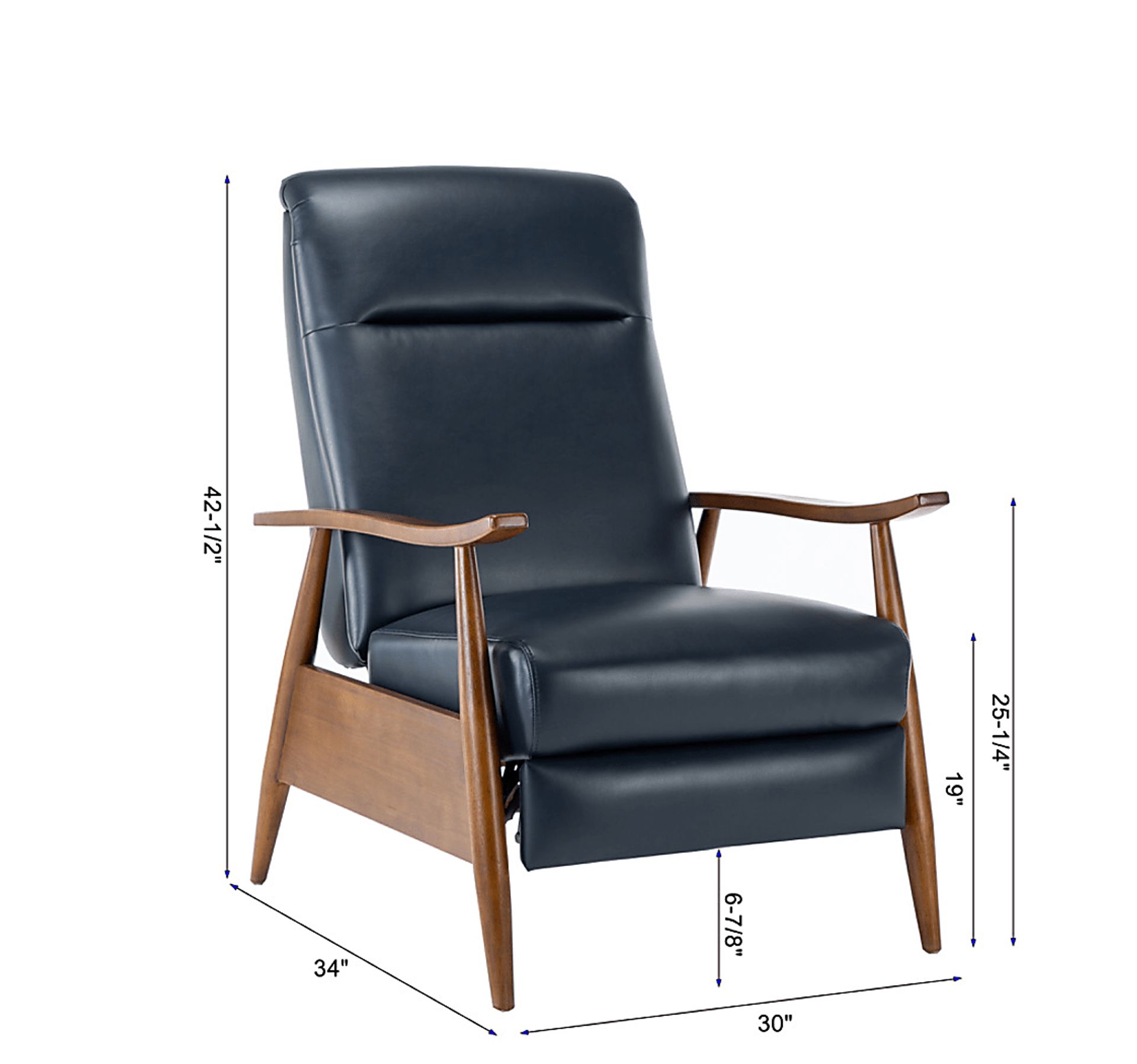 Benbro Blue Push Back Recliner - Image 14