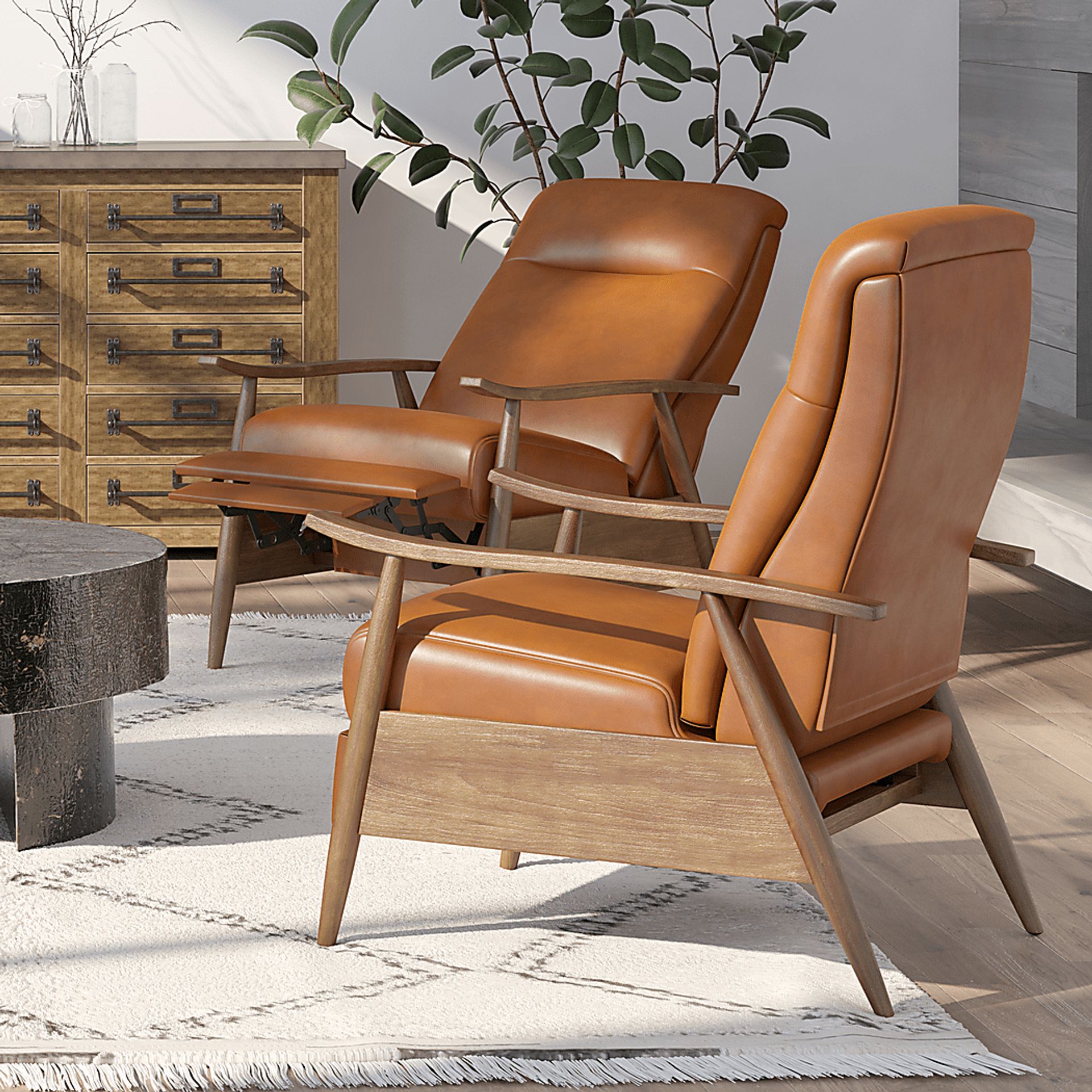 Benbro Brown Push Back Recliner - Image 14