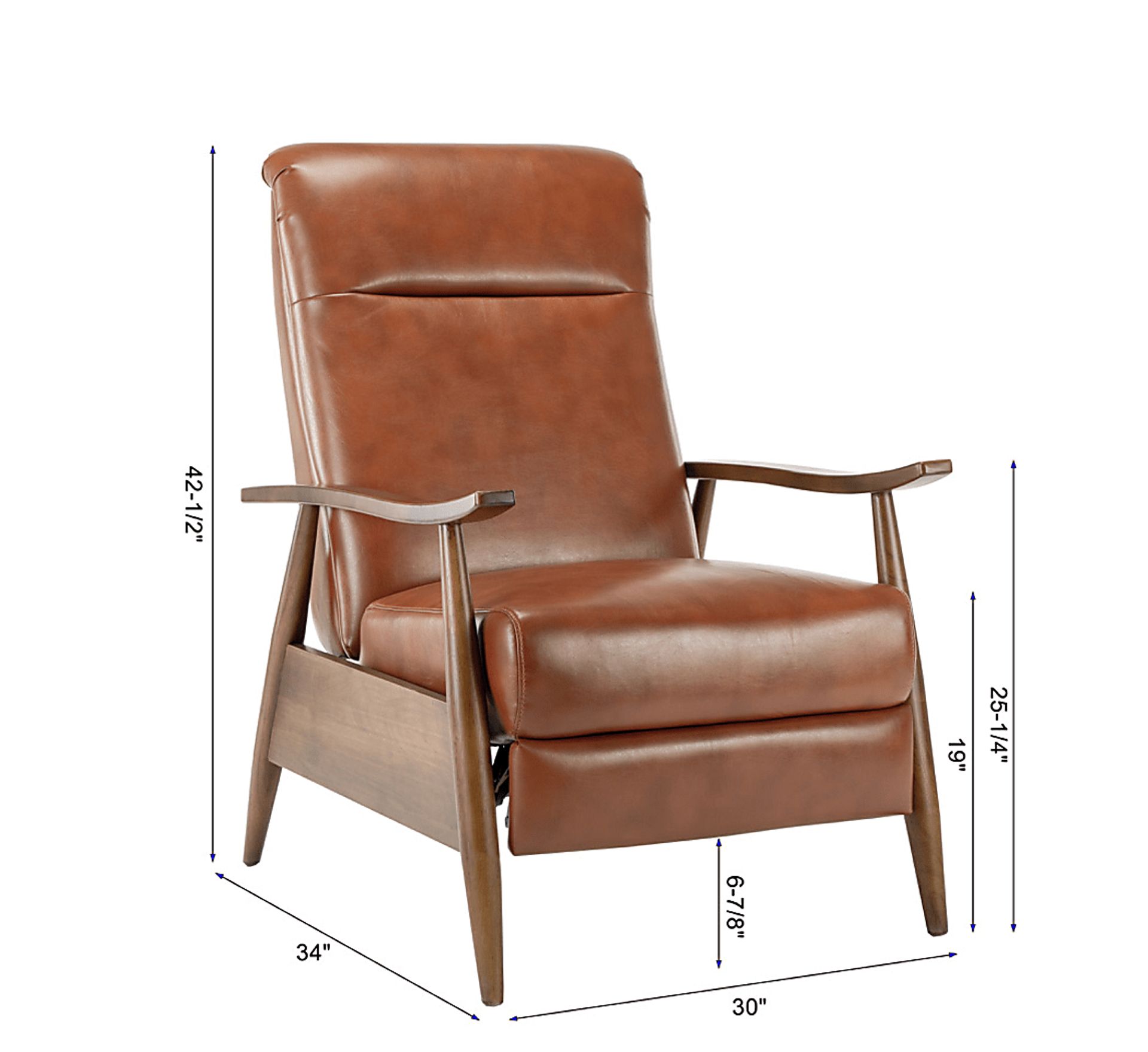 Benbro Brown Push Back Recliner - Image 16