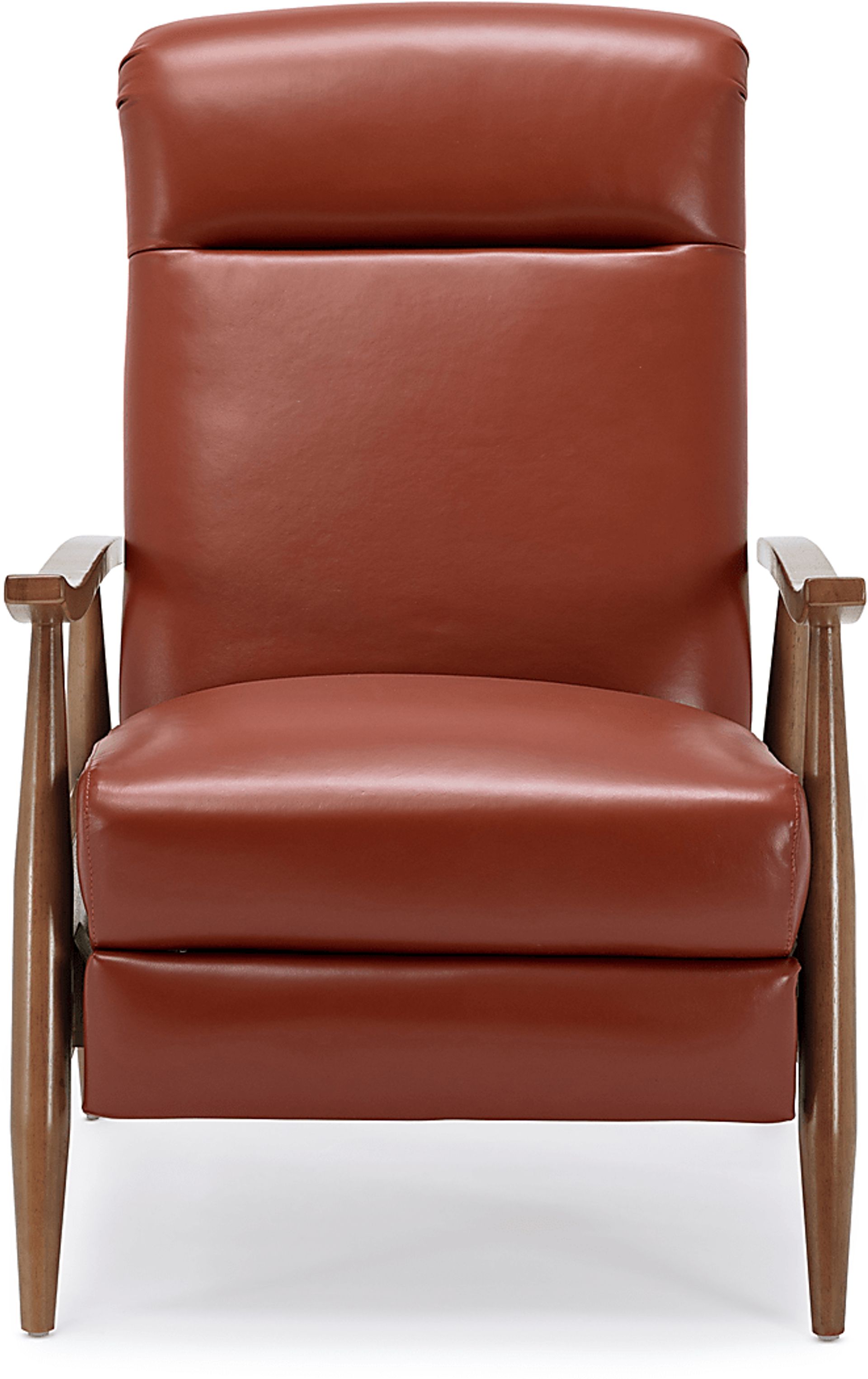 Benbro II Brown Leather Push Back Recliner - Image 4