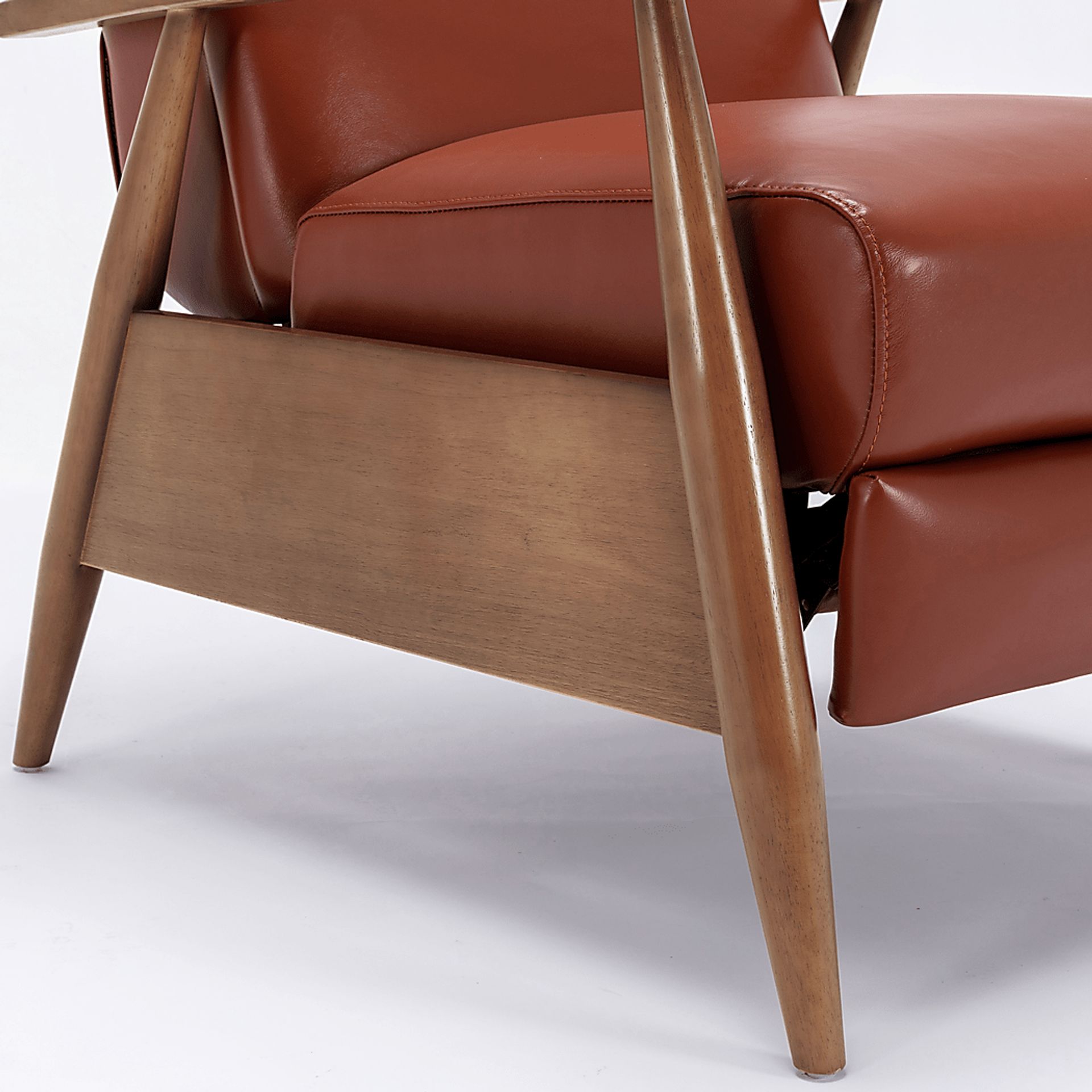 Benbro II Brown Leather Push Back Recliner - Image 6