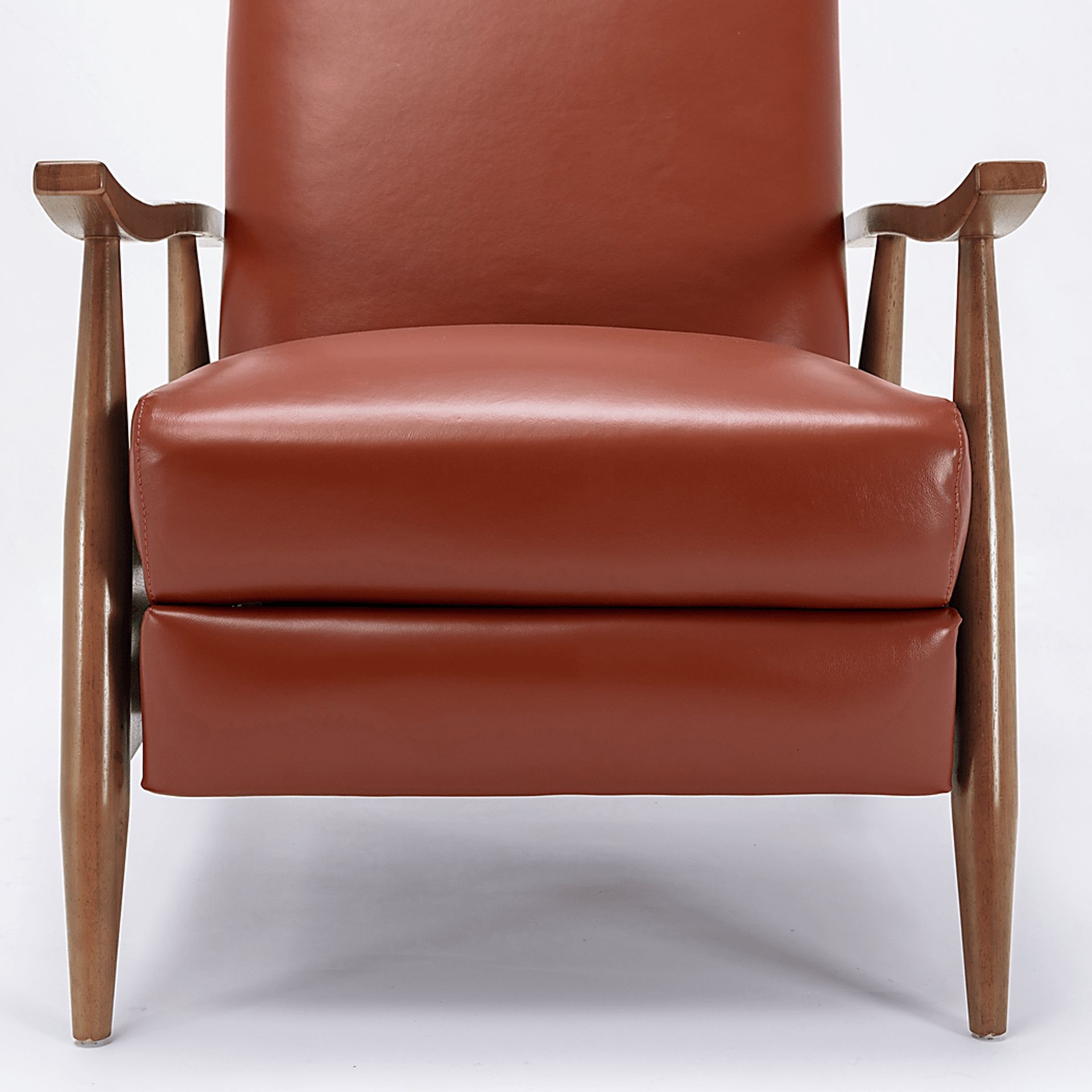 Benbro II Brown Leather Push Back Recliner - Image 10