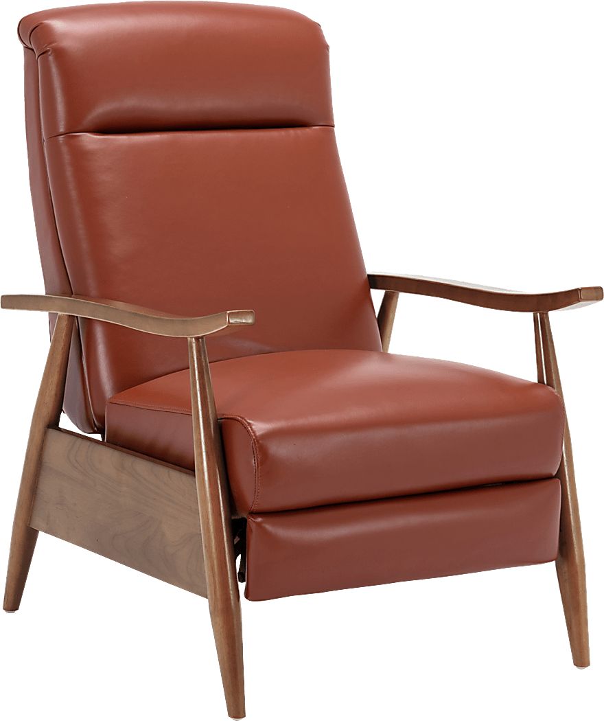 Benbro II Brown Leather Push Back Recliner