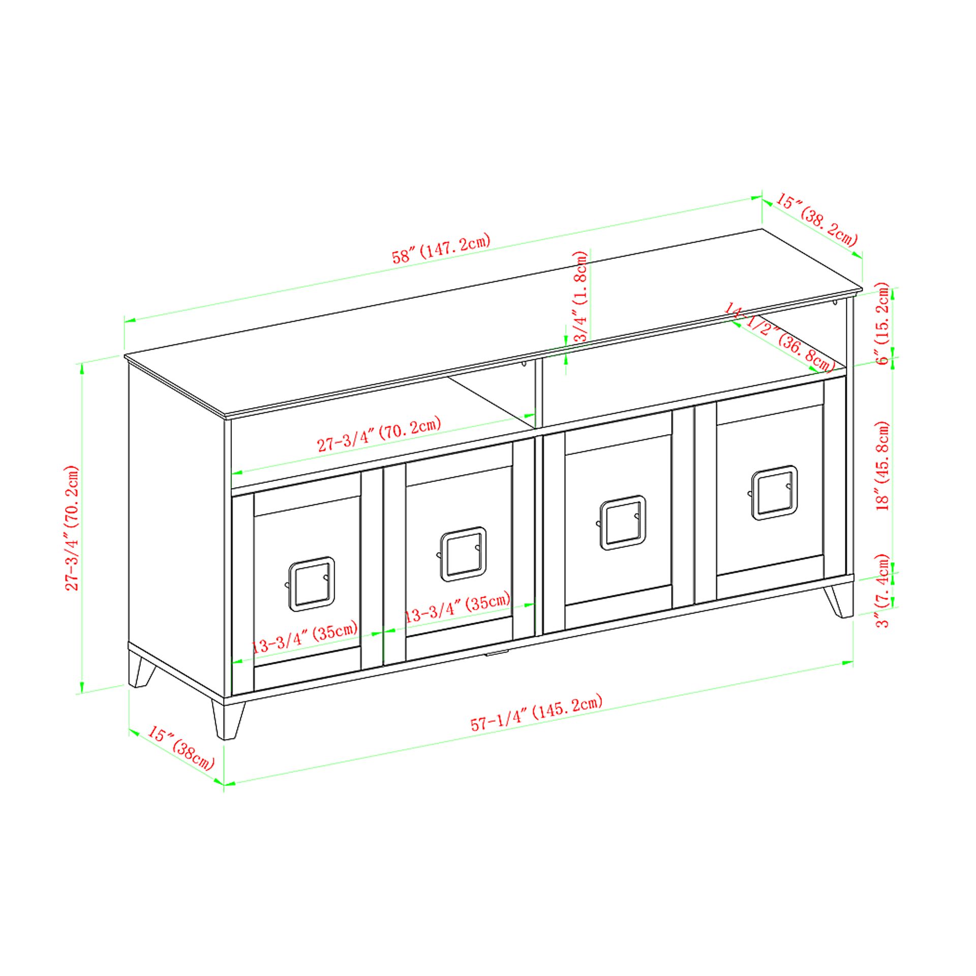 Bendemeer Beige 58 in. Console - Image 5