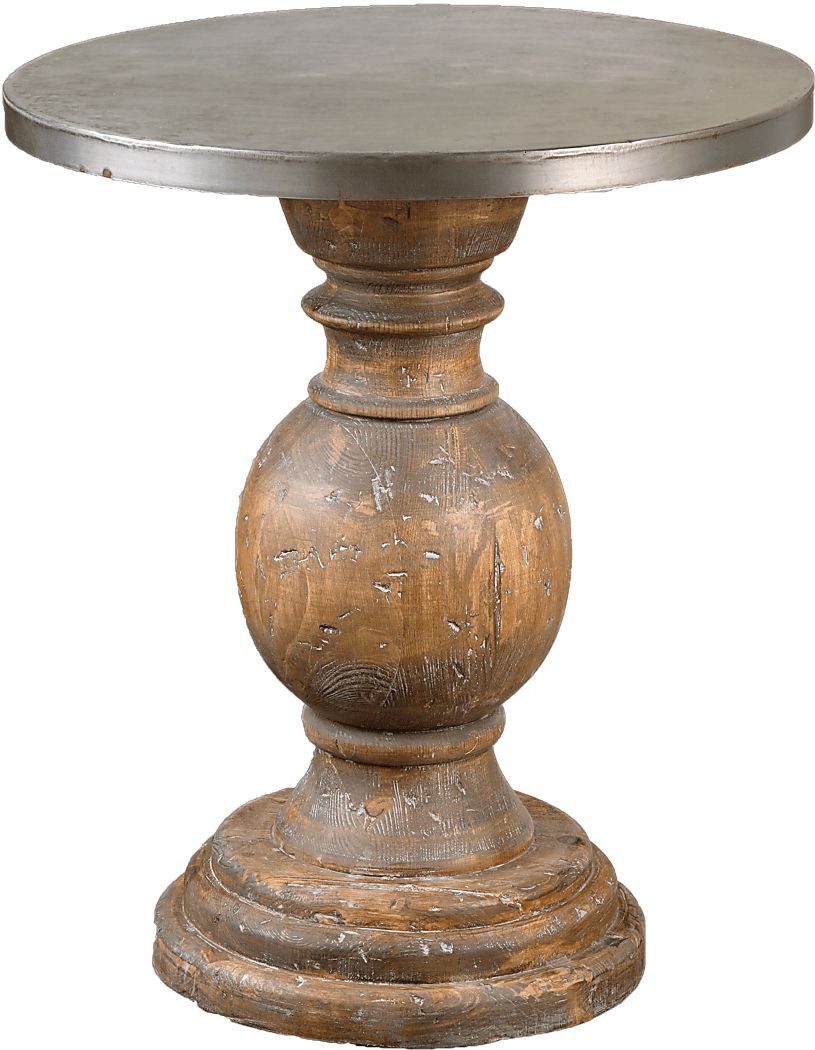 Bendye Silver Accent Table