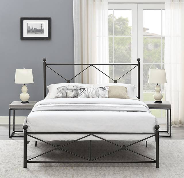 Benecia Bronze Queen Bed - Thumbnail - Image 4