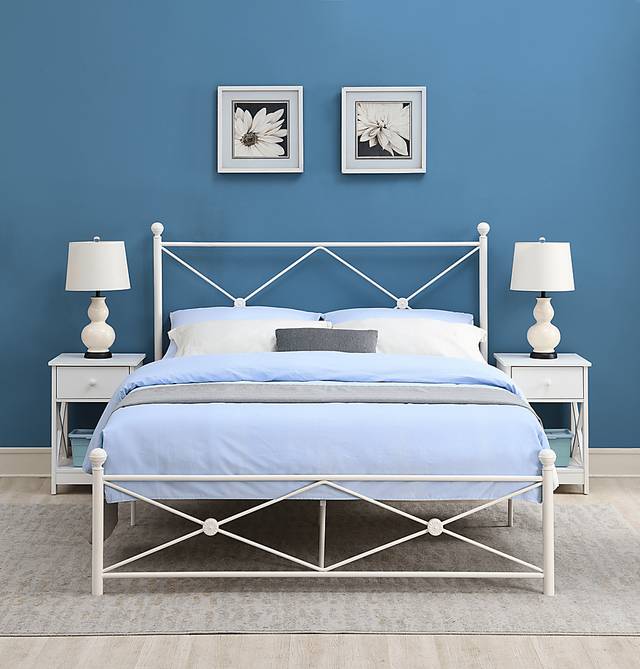 Benecia White Queen Bed - Thumbnail - Image 3