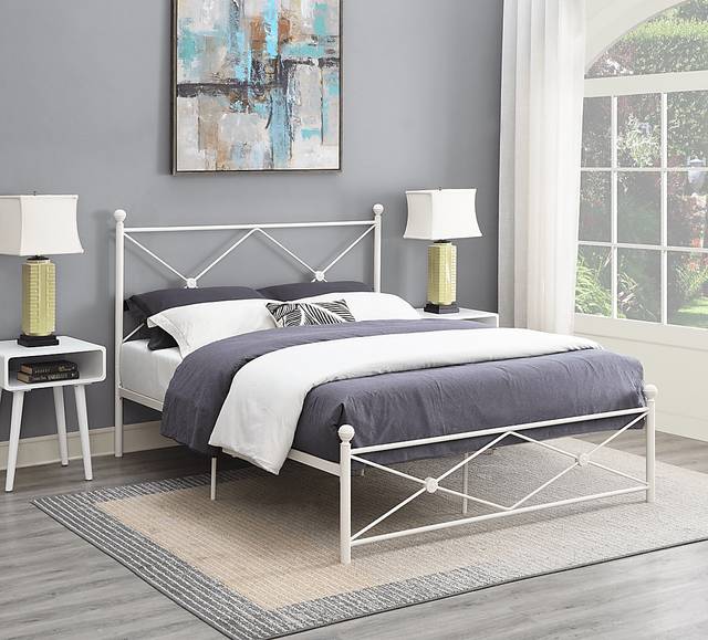 Benecia White Queen Bed - Thumbnail - Image 4