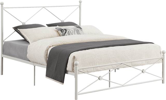 Benecia White Queen Bed - Thumbnail - Image 1