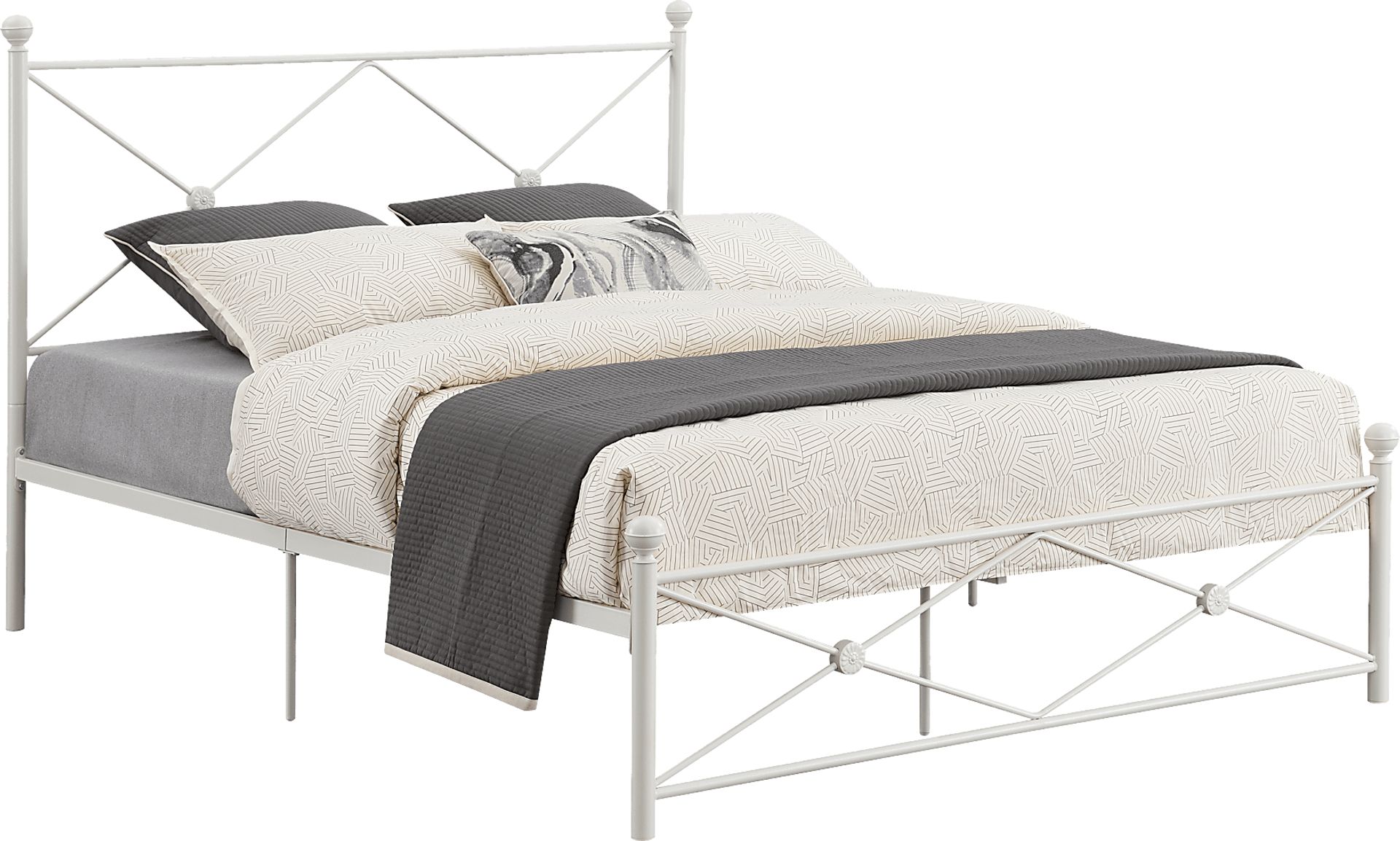 Benecia White Queen Bed - Image 1