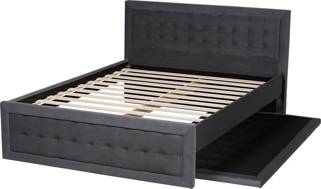 Beneden Gray Queen Platform Bed with Trundle - Thumbnail - Image 6