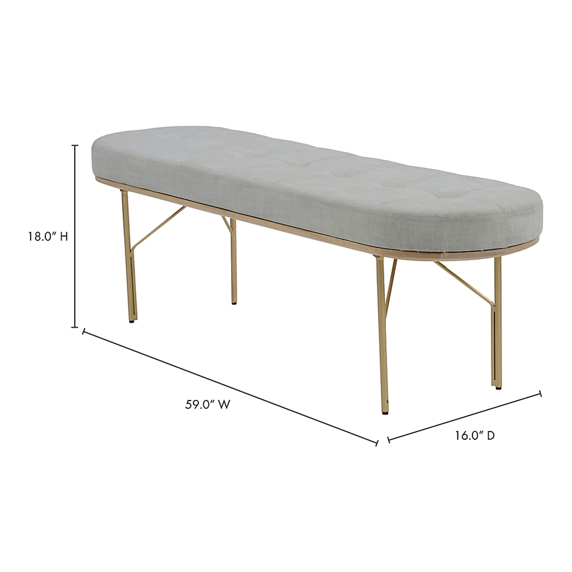 Benfield Gray Bench - Image 4