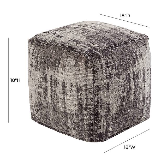 Benille Gray Pouf - Thumbnail - Image 4
