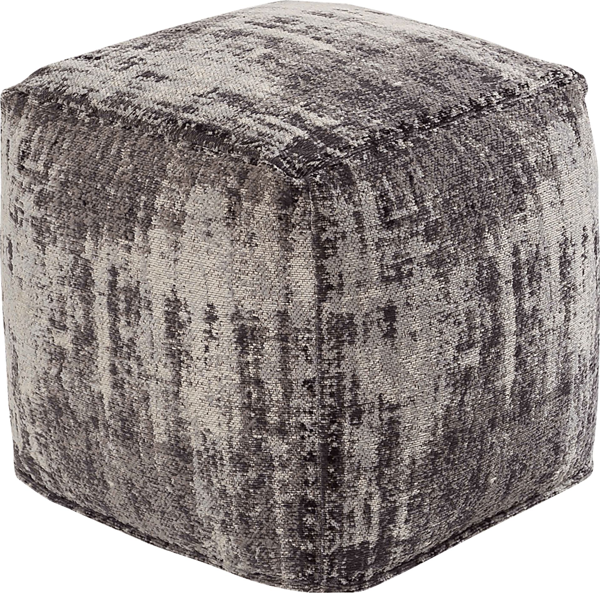 Benille Gray Pouf - Image 1
