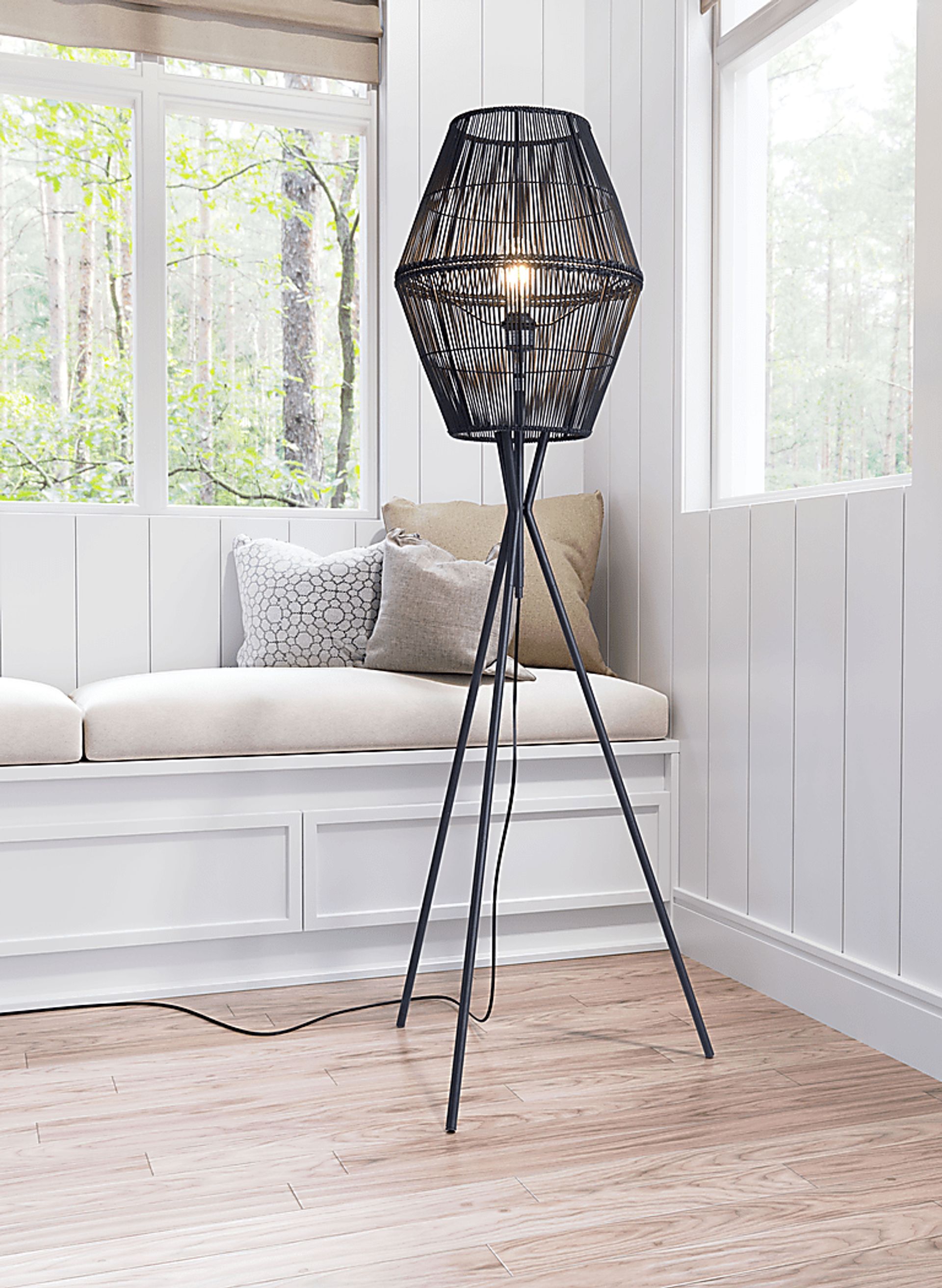 Benito Lane Black Floor Lamp - Image 7