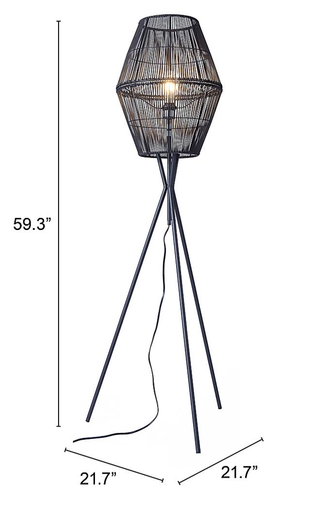 Benito Lane Black Floor Lamp - Thumbnail - Image 8
