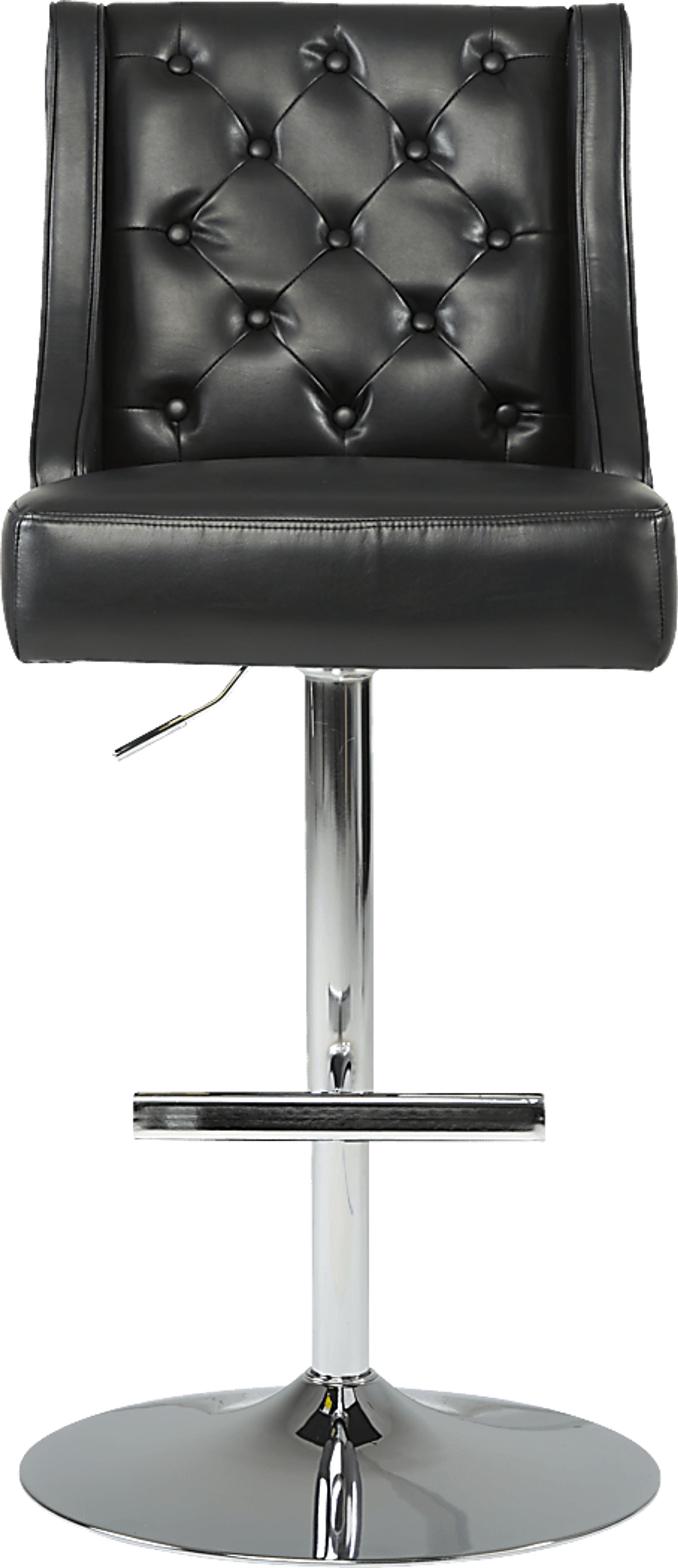 Benji Black Adjustable Swivel Barstool - Image 2