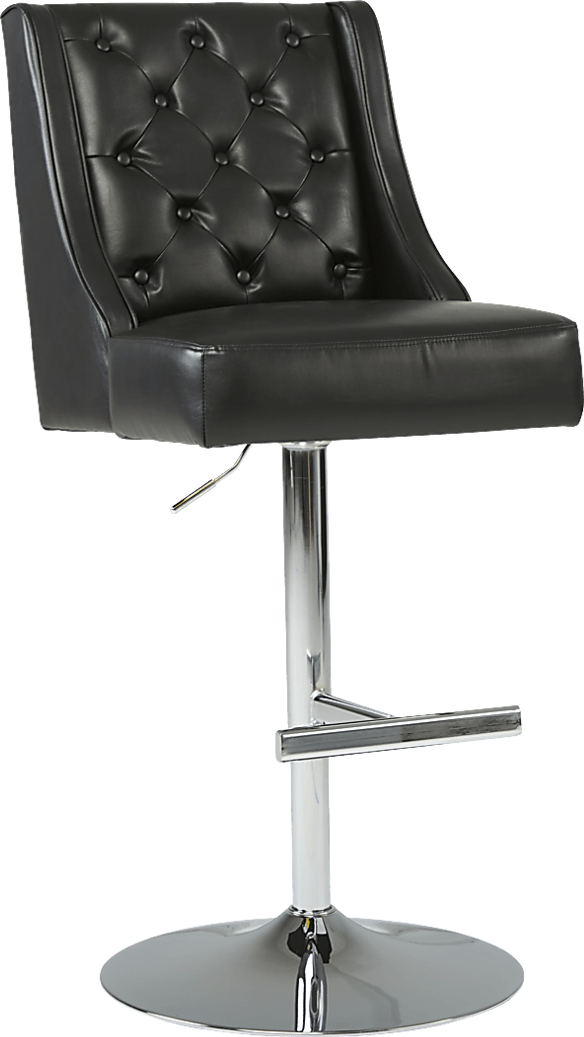 Benji Black Adjustable Swivel Barstool - Image 1