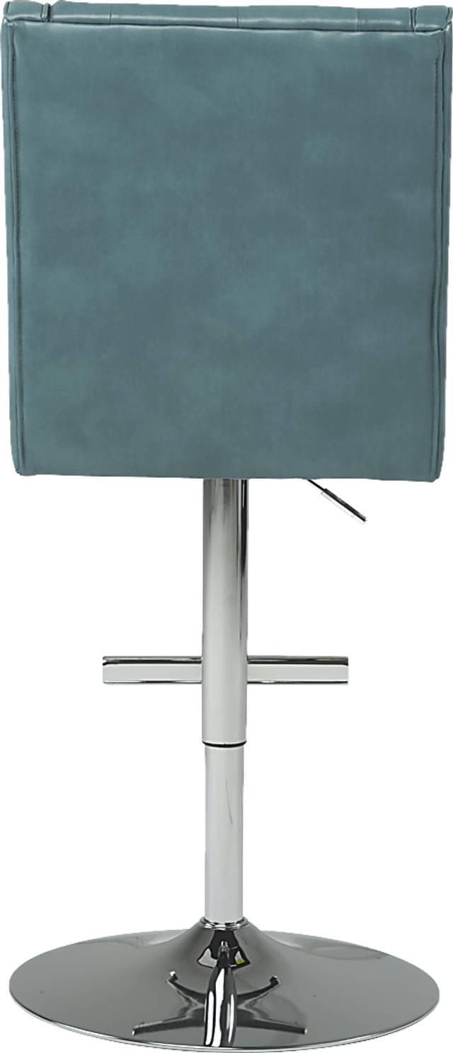 Benji Blue Adjustable Swivel Barstool - Thumbnail - Image 3