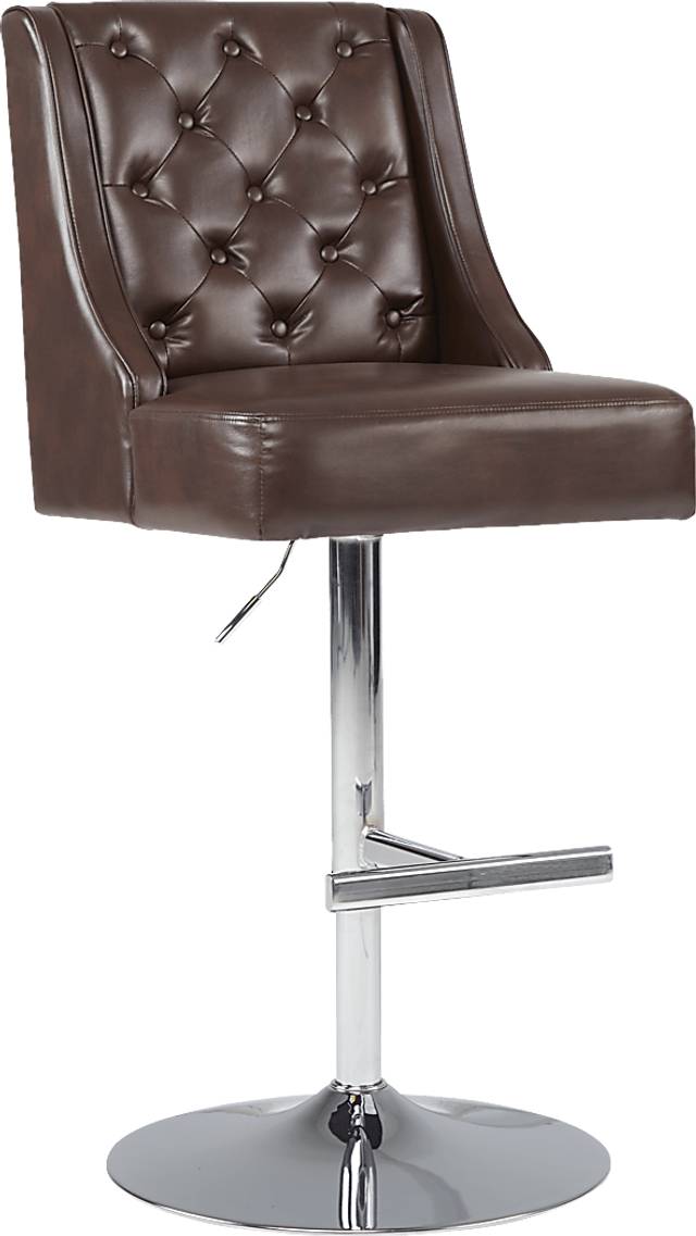 Benji Chocolate Adjustable Swivel Barstool - Thumbnail - Image 1