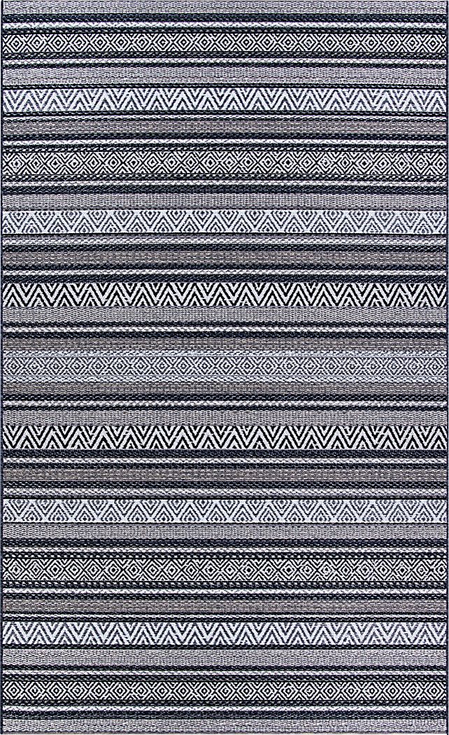 Bennard Black 7'10 x 10'9 Indoor/Outdoor Rug