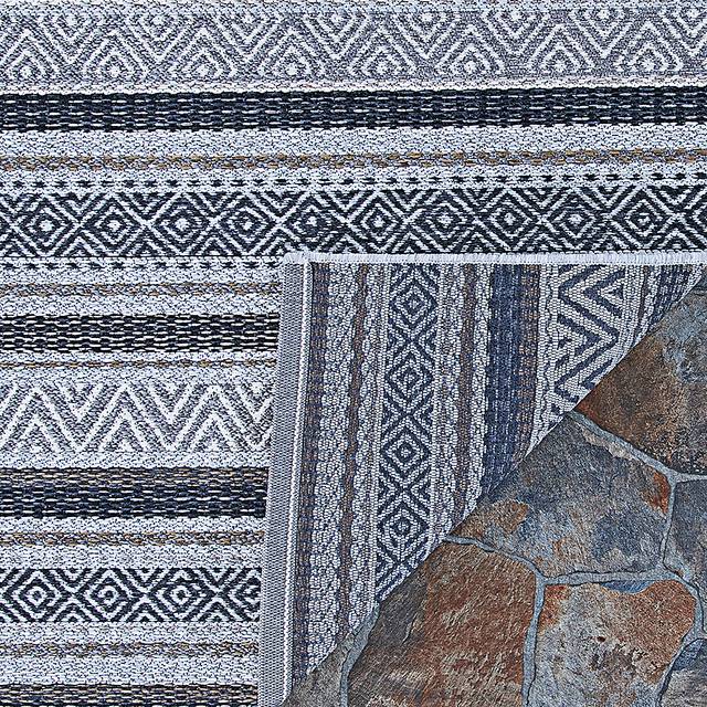 Bennard Blue 7'10 x 10'9 Indoor/Outdoor Rug - Thumbnail - Image 3