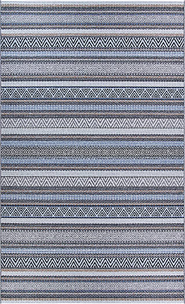 Bennard Blue 7'10 x 10'9 Indoor/Outdoor Rug - Thumbnail - Image 1