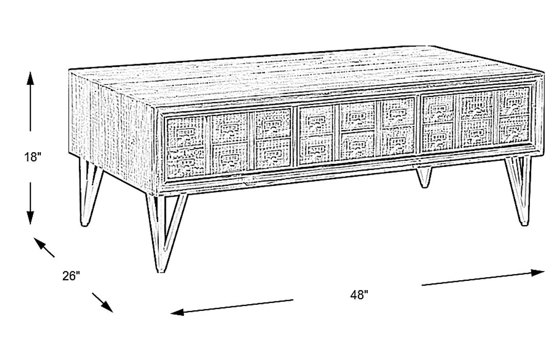 Bennett Creek Brown Cocktail Table