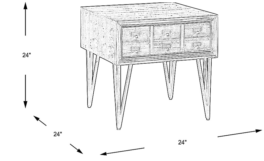 Bennett Creek Brown End Table