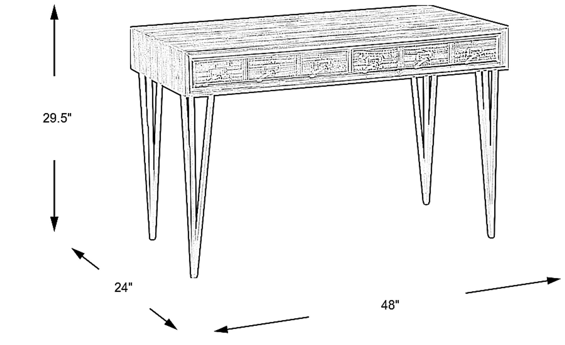 Dimension Image. Please refer to the Dimension Tab on this page for dimension details.