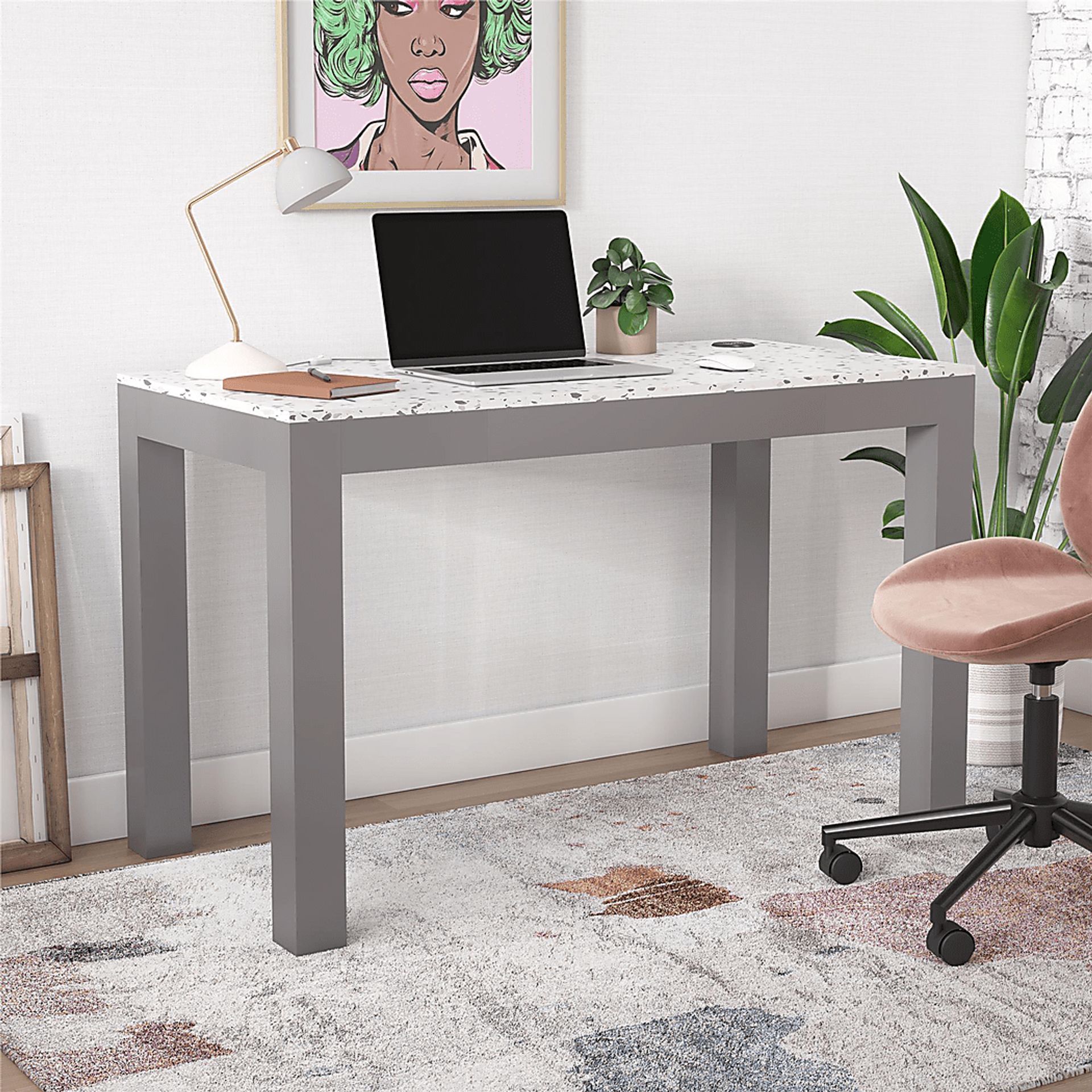 Benninghaus Gray Desk - Image 2