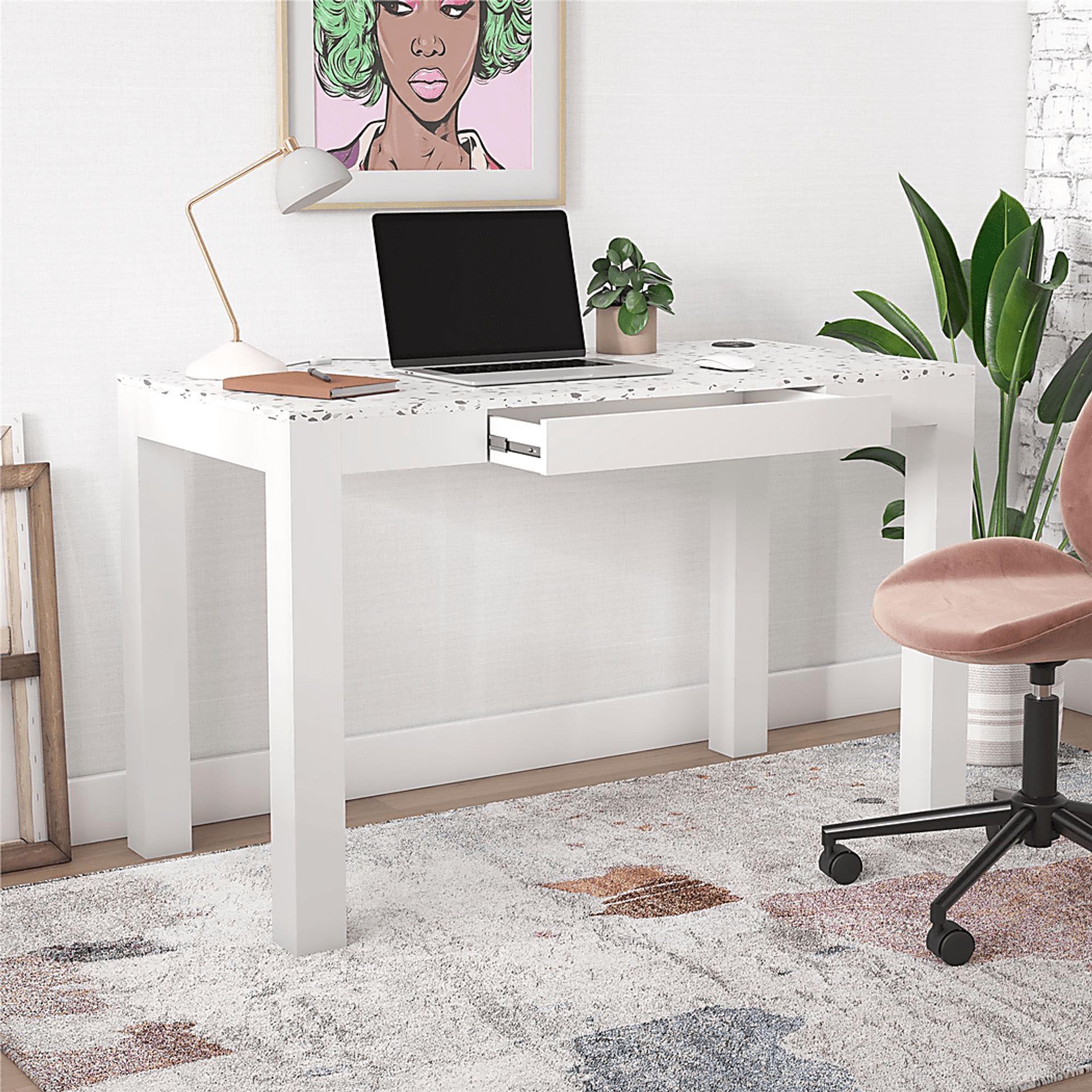 Benninghaus White Desk - Image 3