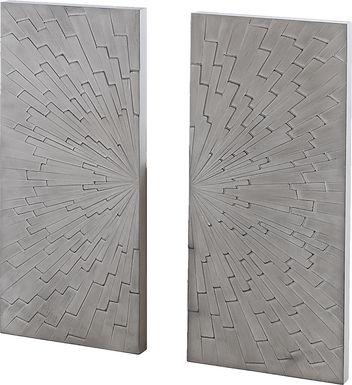 Bensley Gray Wall Panel, Set of 2
