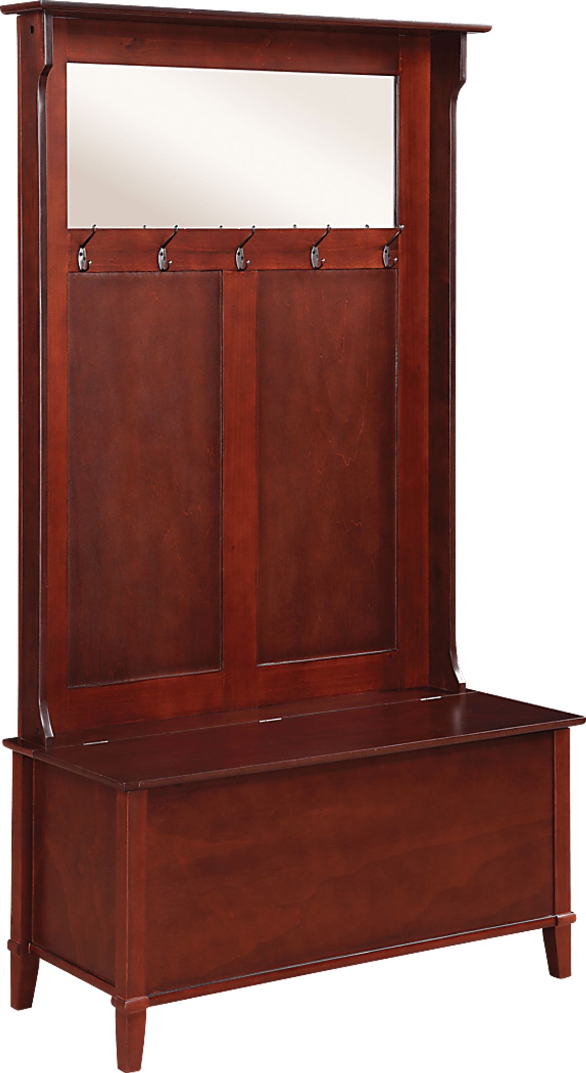 Bentall Brown Dark Wood Hall Tree Rooms to Go