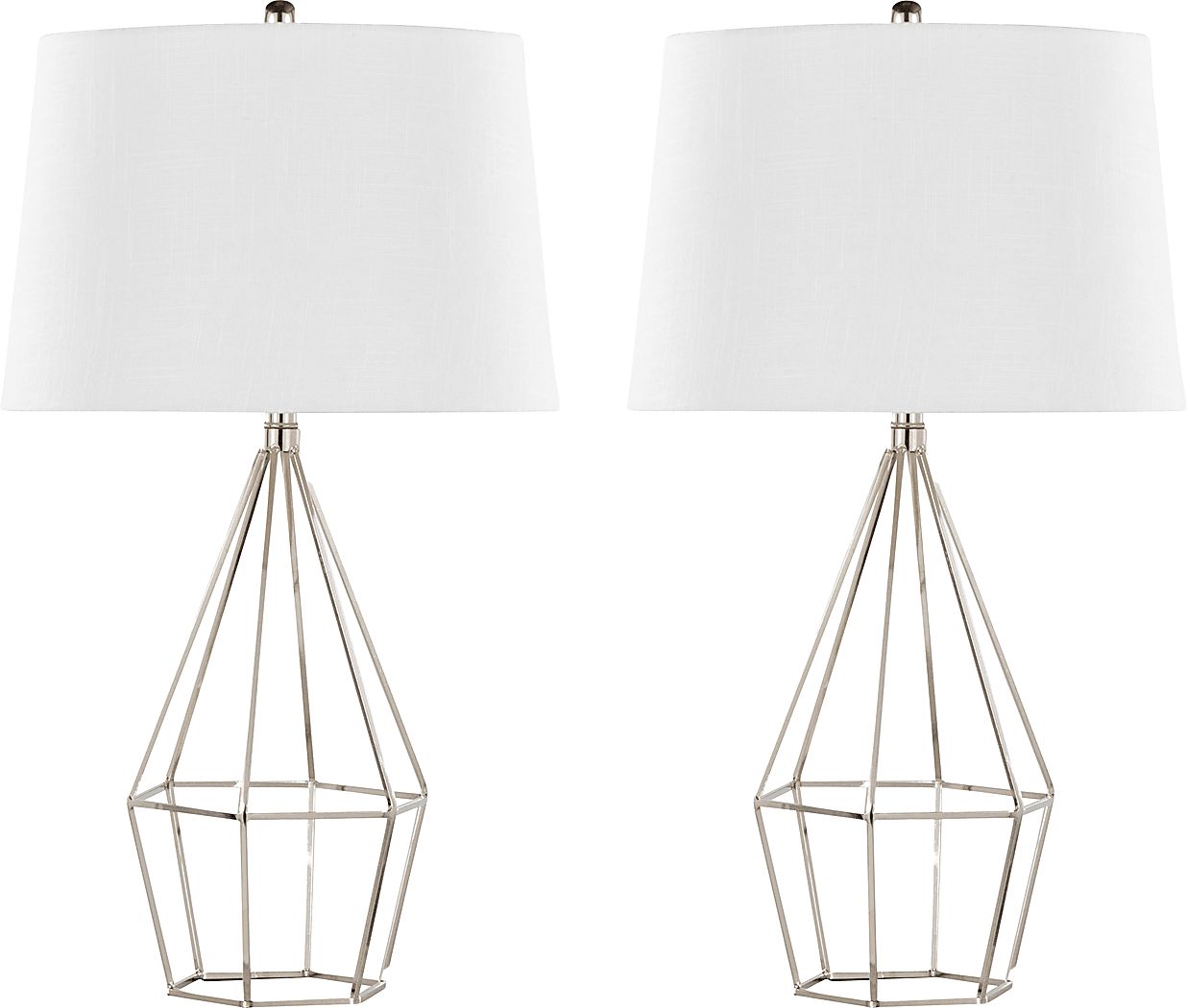 Bentler Trail Silver Lamp, Set of 2