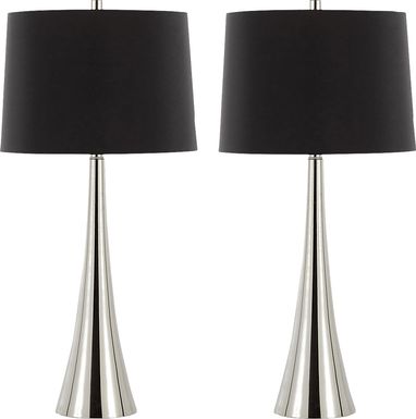 Bentler Trail Silver Lamp, Set of 2