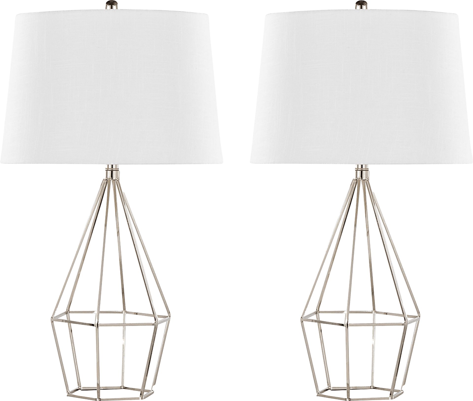 Bentler Trail Silver Lamp, Set of 2 - Image 1