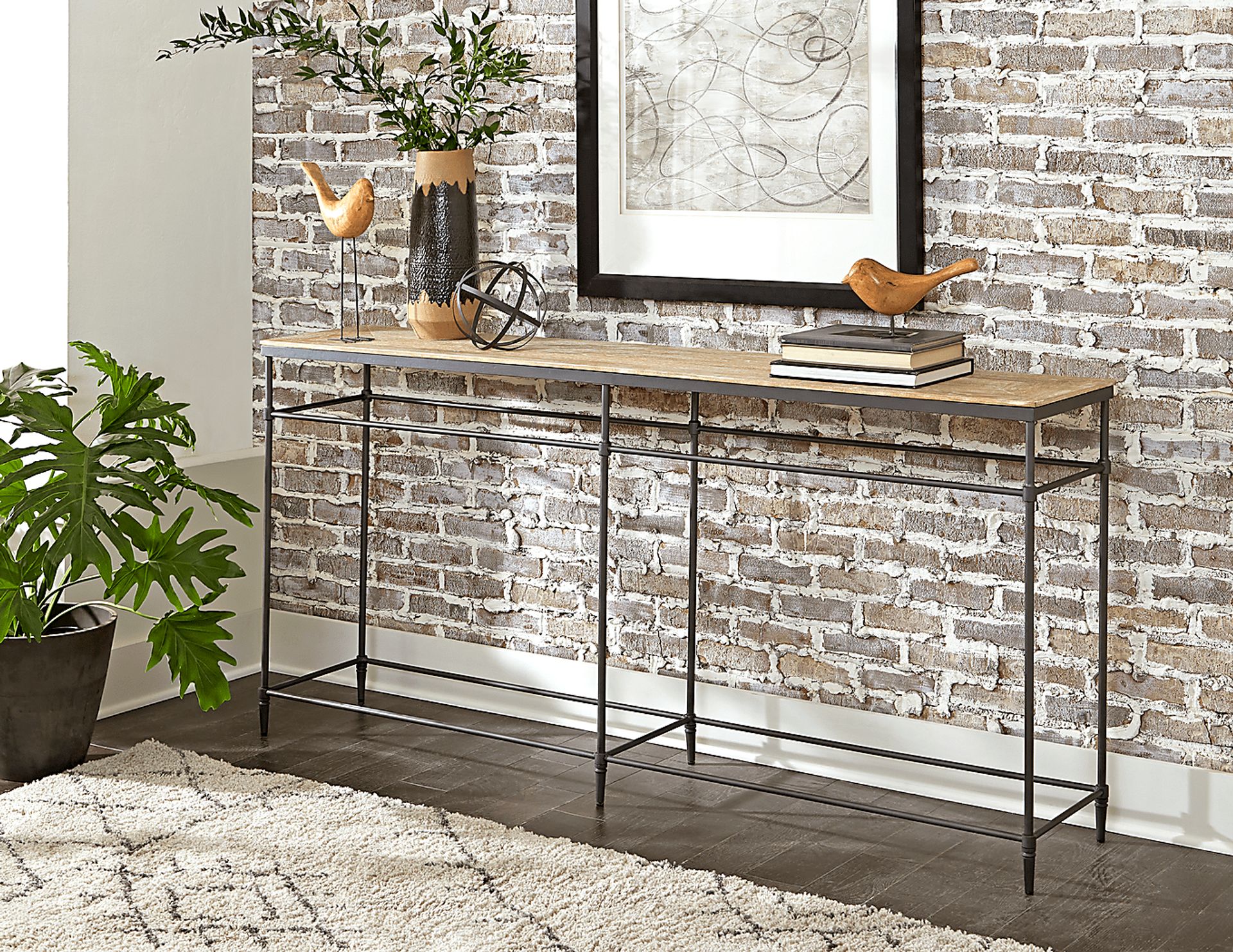 Bentnail Brown Sofa Table - Image 2